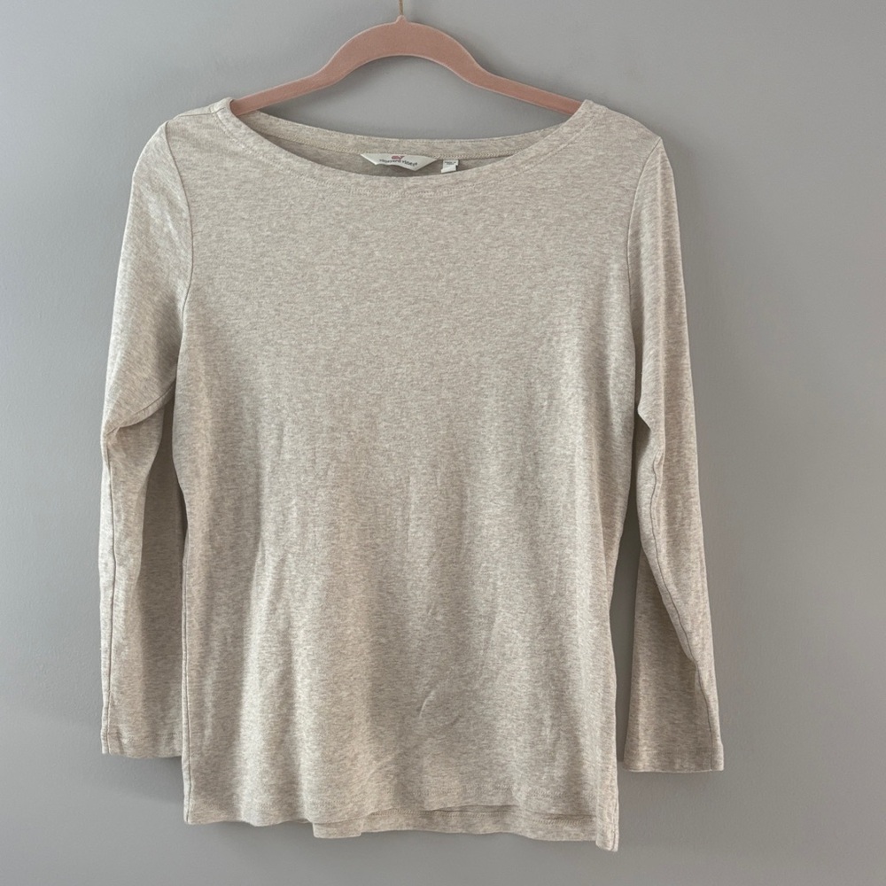 Vineyard Vines Beige Long Sleeve Tee
